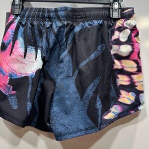 Adidas Girls Pink Floral Athletic Shorts